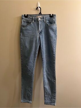 Levis 721 High Rise Skinny Jeans Women's Medium Wash Blue Denim Pants Size 27